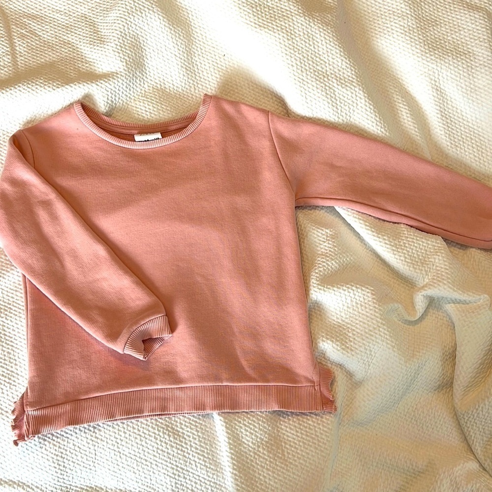 Zara Sweatshirt with Split Ruffled Hem